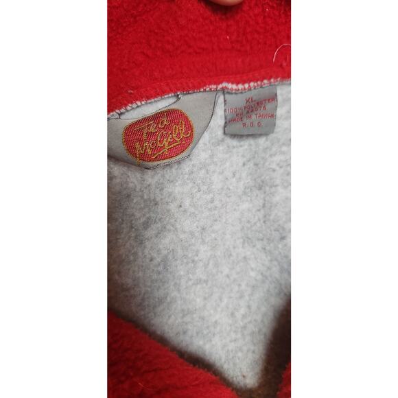 Ted Mcgill Fleece Sweatshirt Mens XL Blockcore Grey 3/4 zip 90s Vintage - Picture 4 of 5